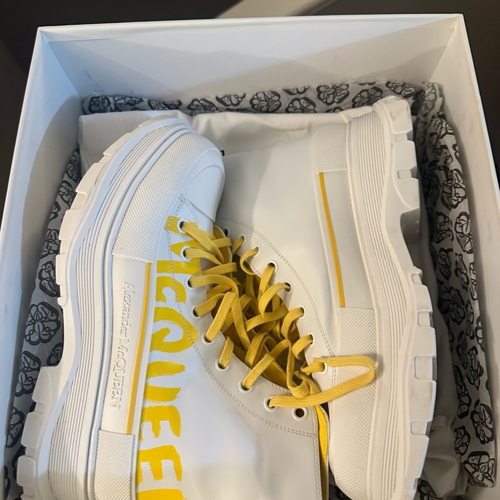 Alexander McQueen White Boots